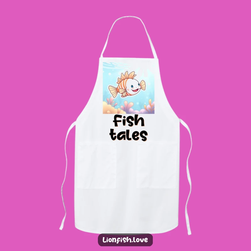 Funny Happy Lionfish Apron: Cook with Joyful Ocean Humor