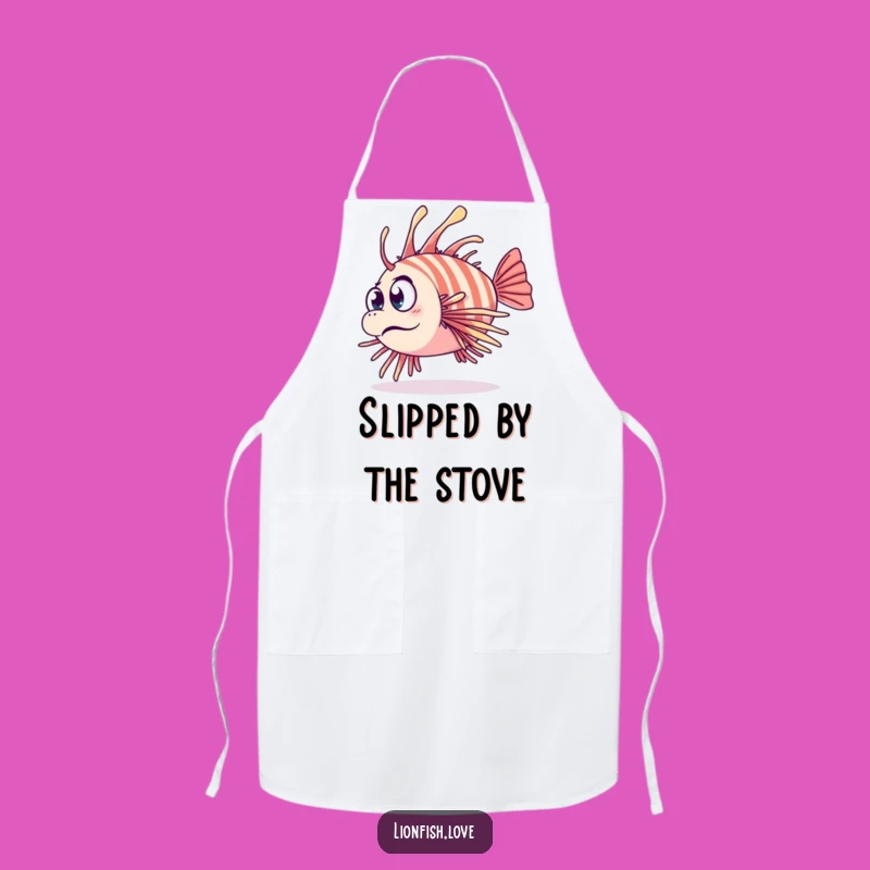 Funny Clumsy Lionfish Apron: Kitchen Mishaps & Cooking Gift