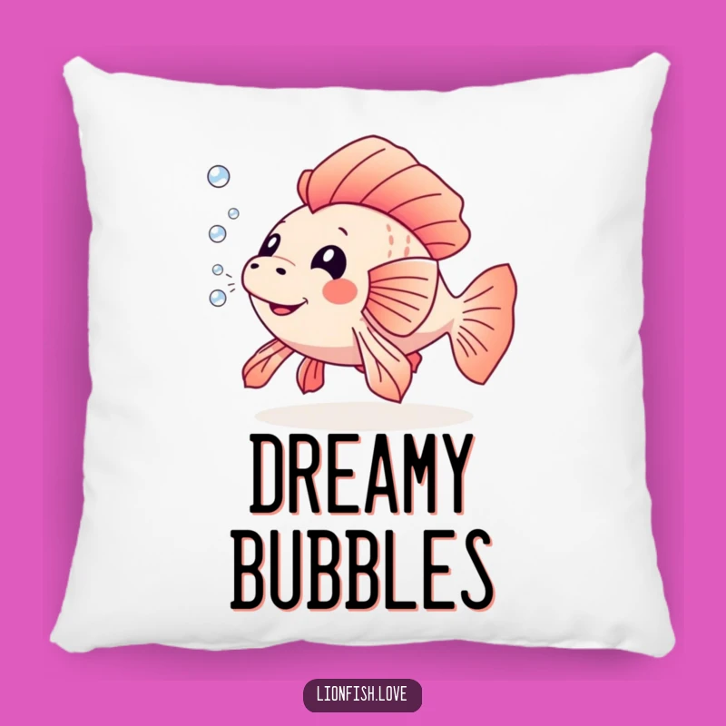 Funny Playful Lionfish Pillow: Cozy Comfort with Bubbly Charm