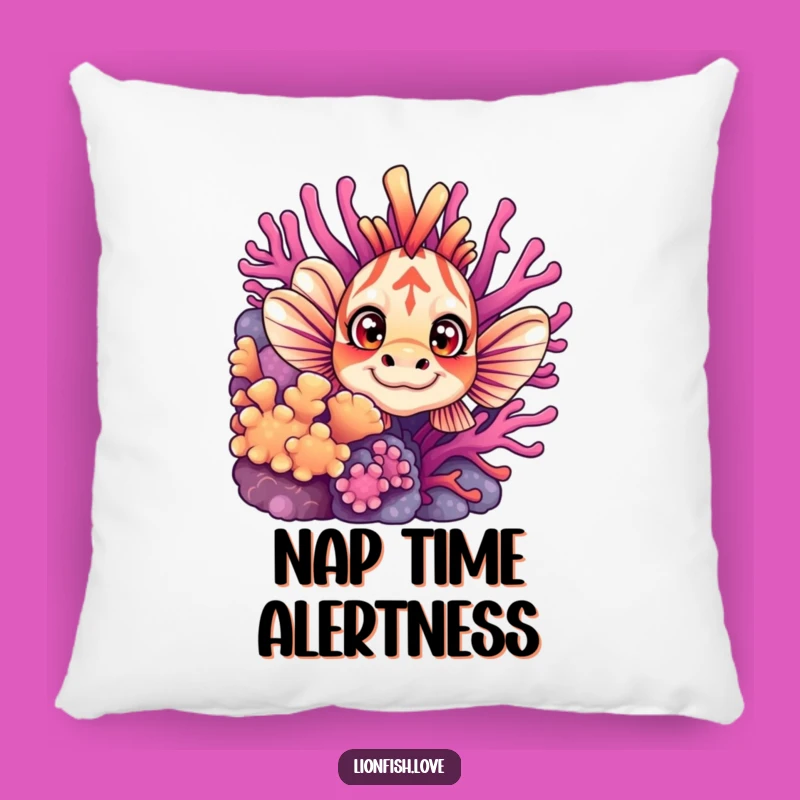 Funny Curious Lionfish Pillow: Cozy Underwater Companion & Perfect Accent
