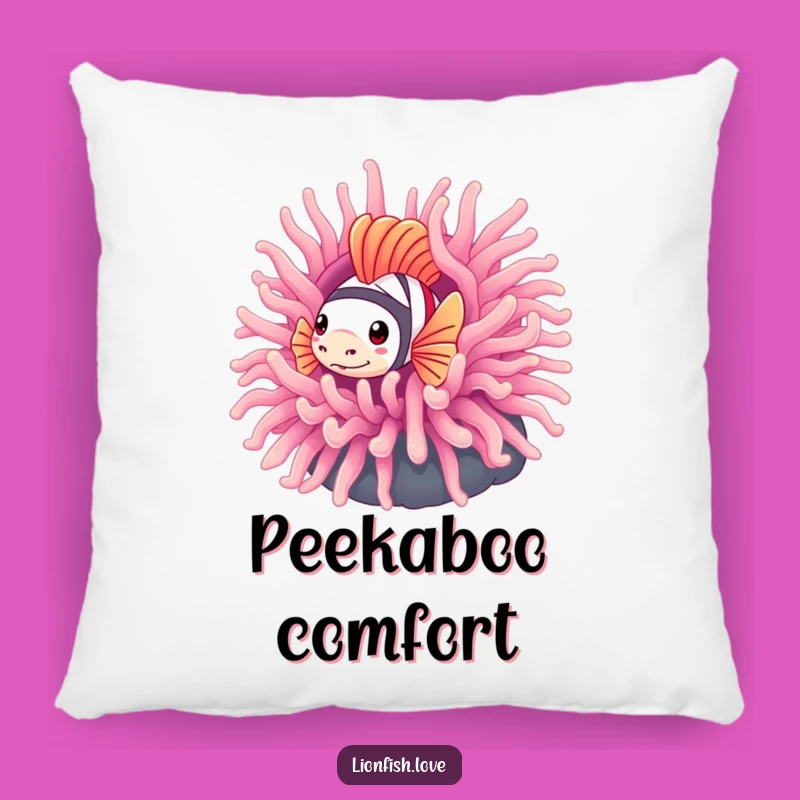 Funny Shy Lionfish Pillow: Cozy Comfort with a Hidden Smile