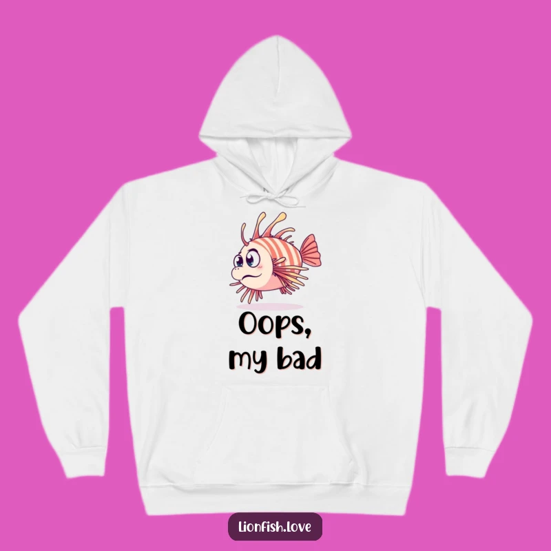 Funny Clumsy Lionfish Hoodie: Cozy Surprise & Perfect Gift
