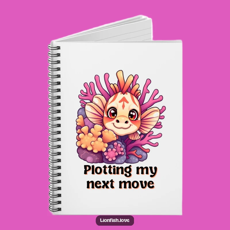 Funny Curious Lionfish Notebook: Jot Down Ideas with Ocean Wonder