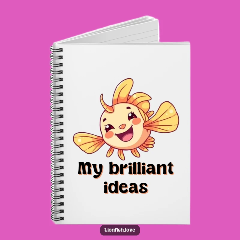 Funny Lionfish Flip Notebook: Jot Down Your Ideas, Great Funny Gift