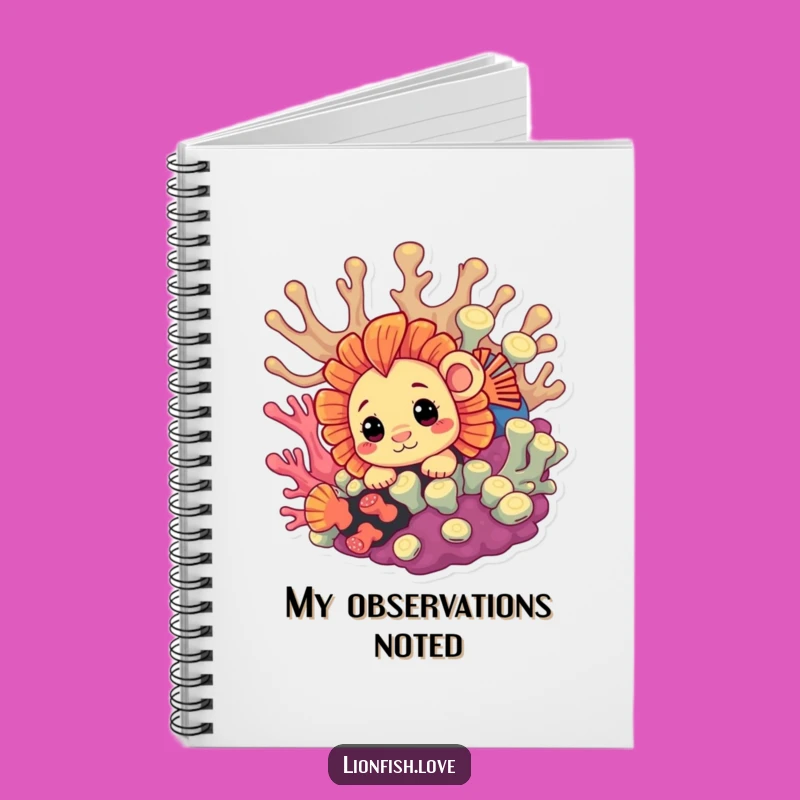 Funny Curious Lionfish Notebook: Jot Down Your Discoveries, Great Funny Gift