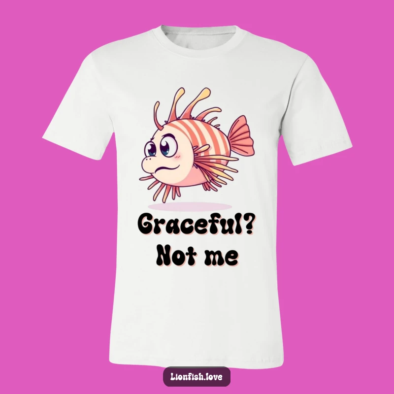 Funny Clumsy Lionfish T-Shirt: Surprised Tripper & Great Gift
