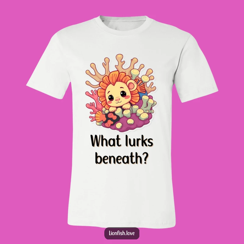 Funny Curious Lionfish T-Shirt: Peek Out with Humor, Hilarious Funny Gift